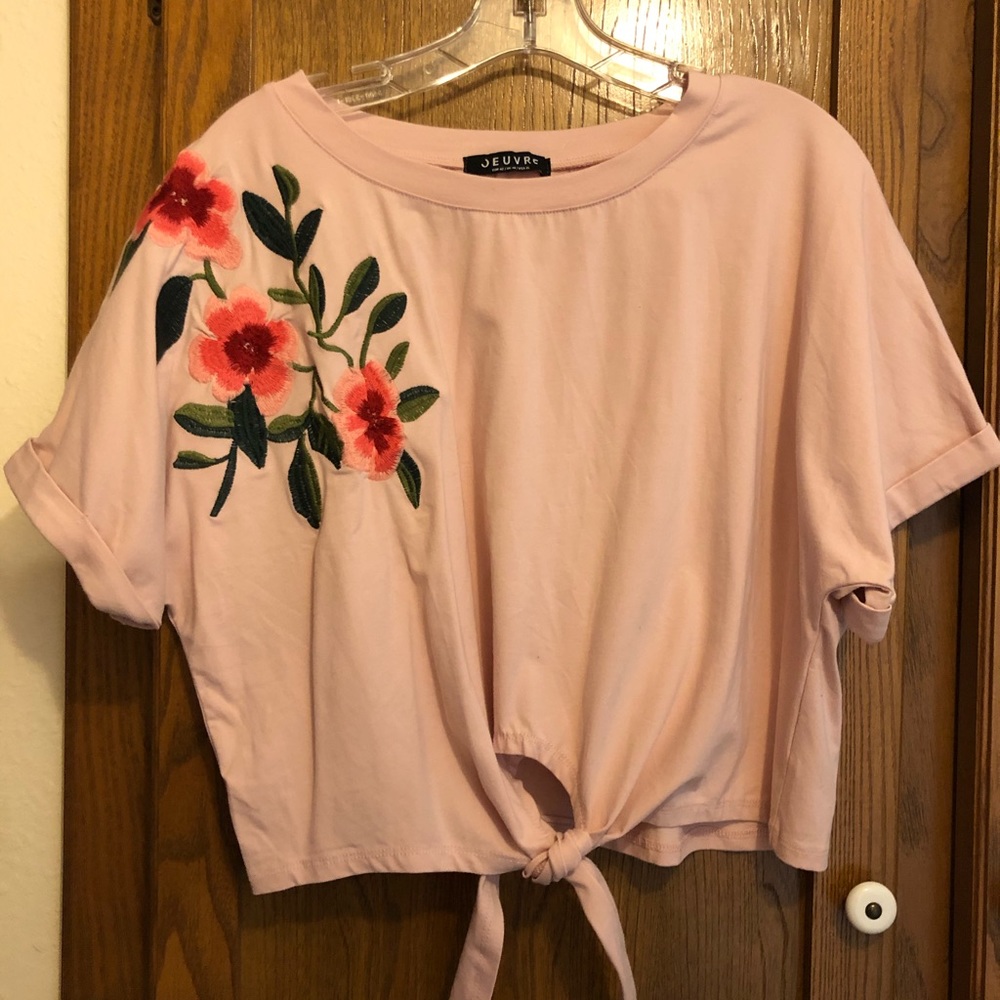 Never Worn Jeuvre Pink Crop Top Size XL